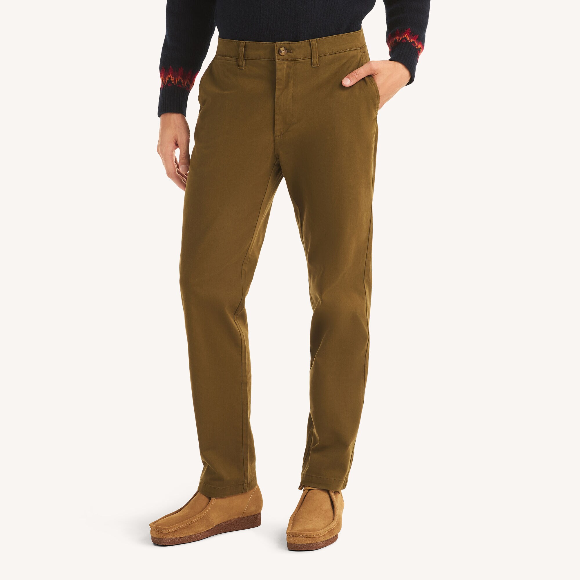 CLASSIC FIT TWILL PANT,Hunter Green,large