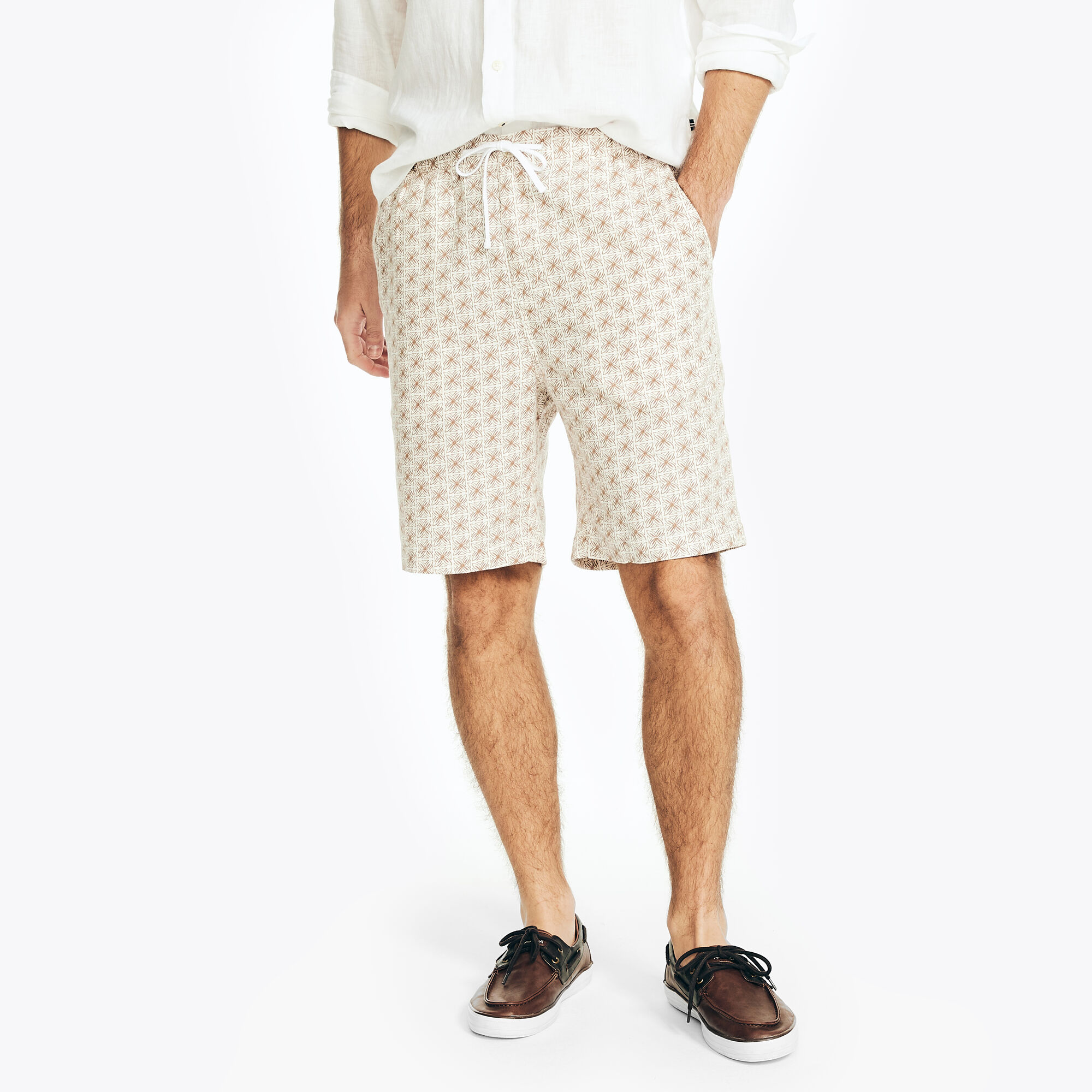 8.5" PRINTED CABANA SHORT,Sail White,large