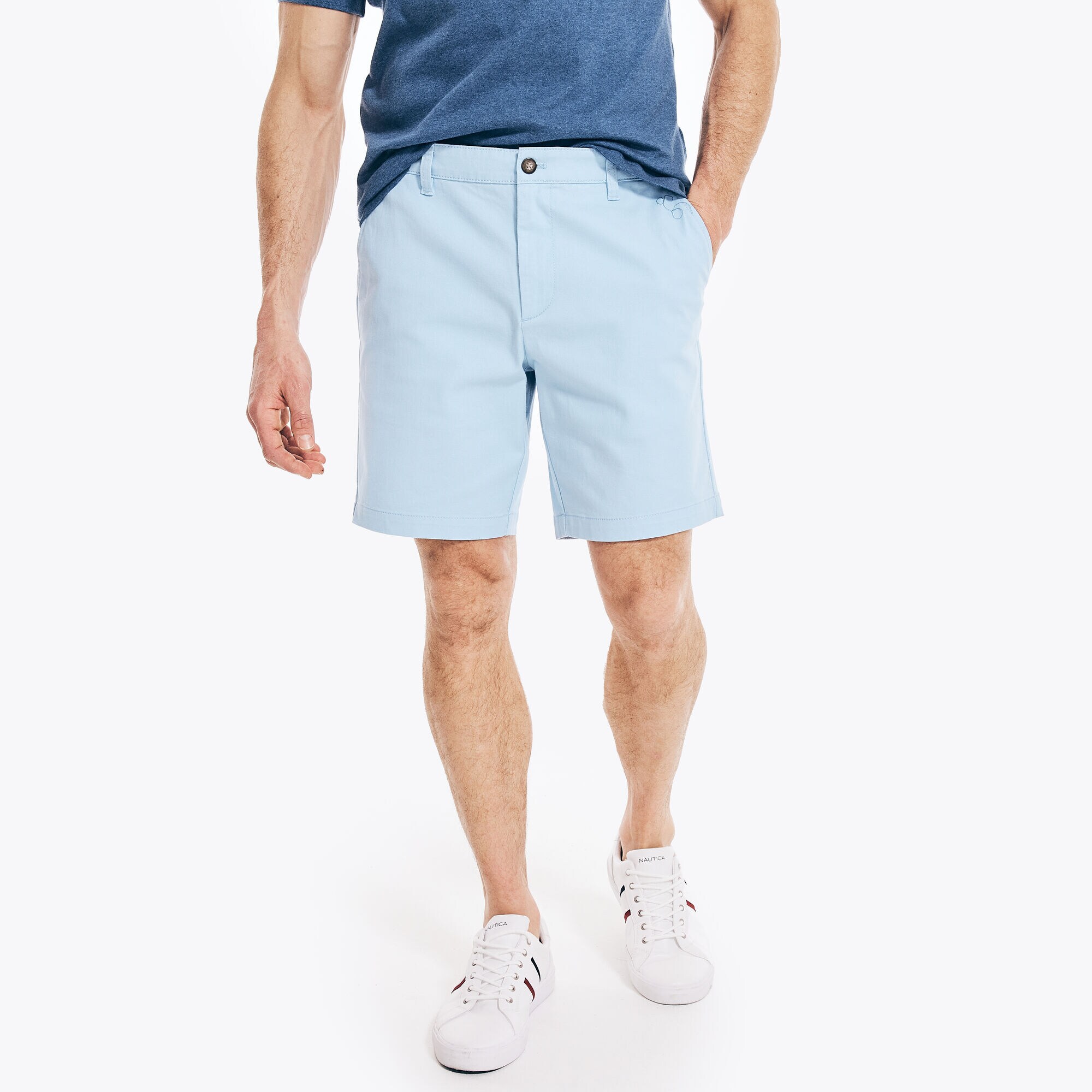8.5" STRETCH SHORT,Azure Blue,large