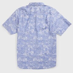 BIG & TALL CLASSIC FIT PRINT OXFORD SHIRT,Windsurf Blue,large