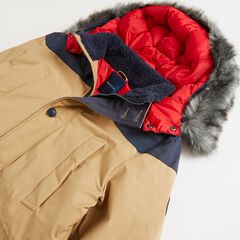 SUSTAINABLY CRAFTED TEMPASPHERE  COLORBLOCK PARKA,Dark Brown,large