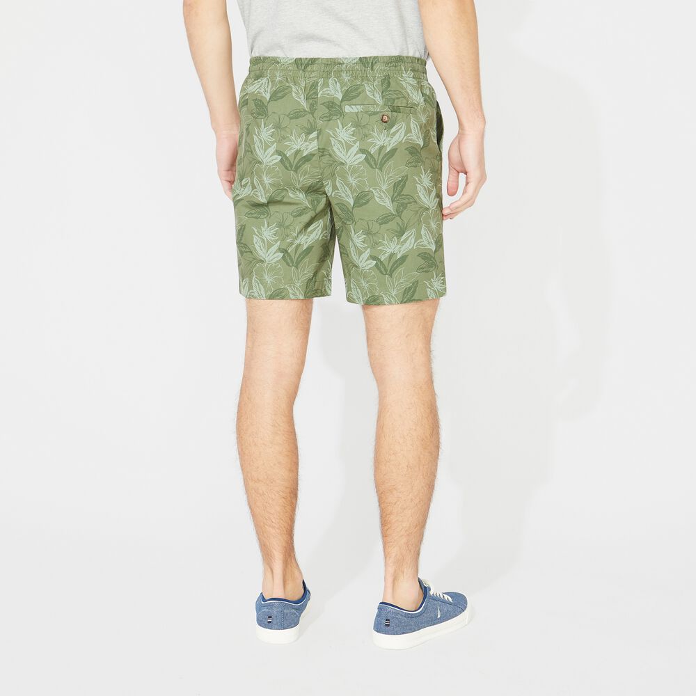 7" FLORAL PRINT BOARDWALK SHORT,Olive Vine,large