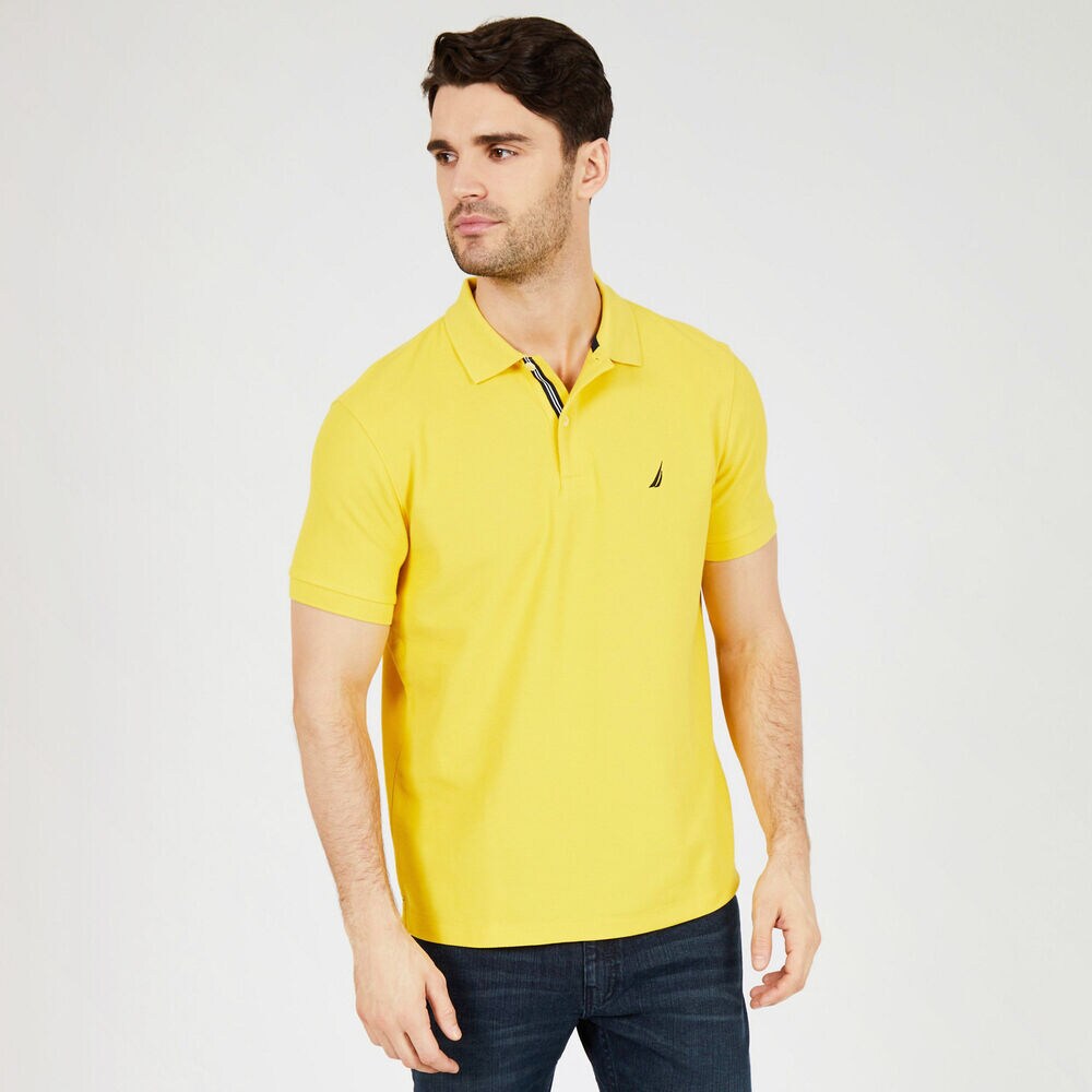 Classic Fit Performance Mesh Polo,Buoy Yellow,large