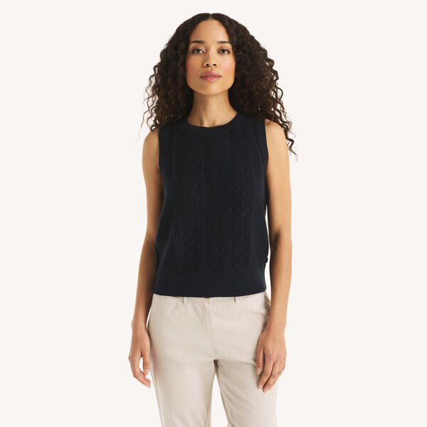 Cable-Knit Sweater Tank
