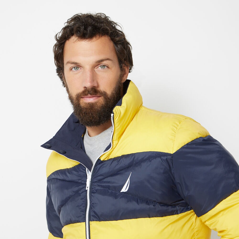 REVERSIBLE TEMPASPHERE COLORBLOCK JACKET,Navy,large