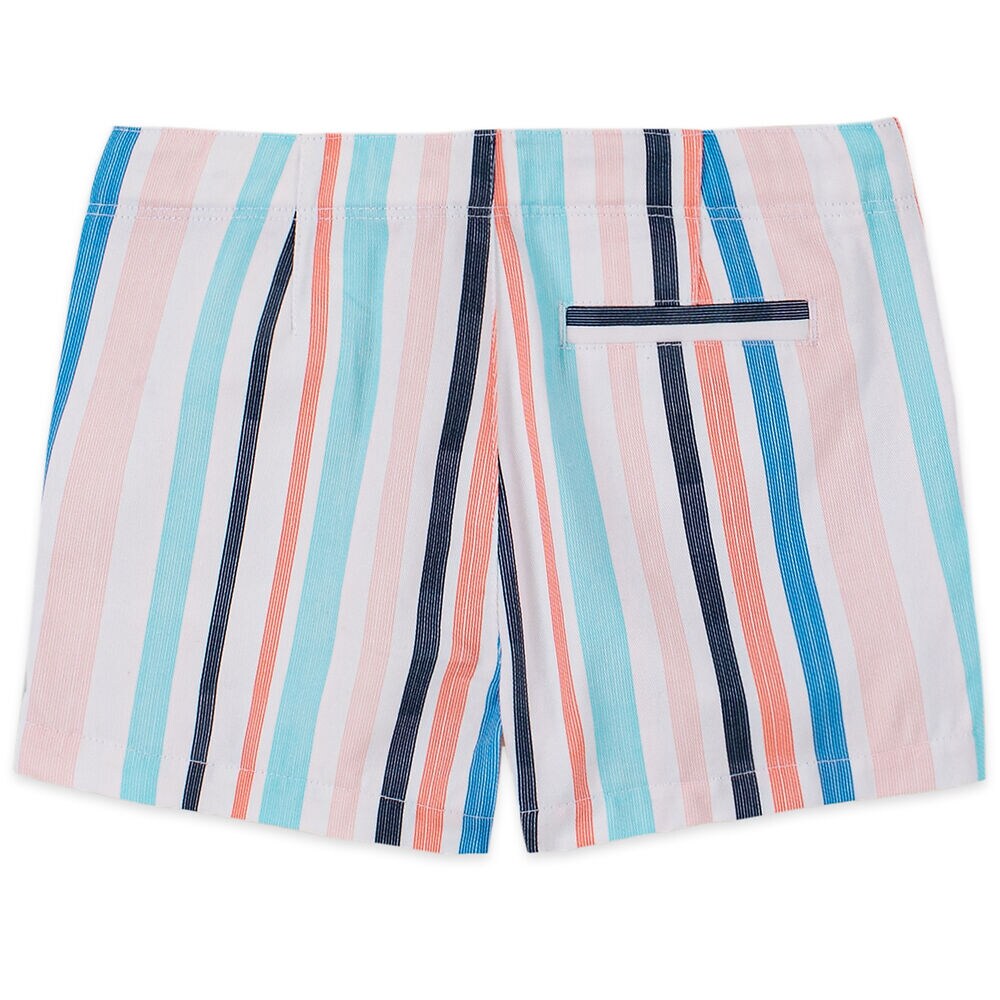 TODDLER GIRLS' MULTICOLOR STRIPED TWILL SHORT (2T-4T),Antique White Wash,large