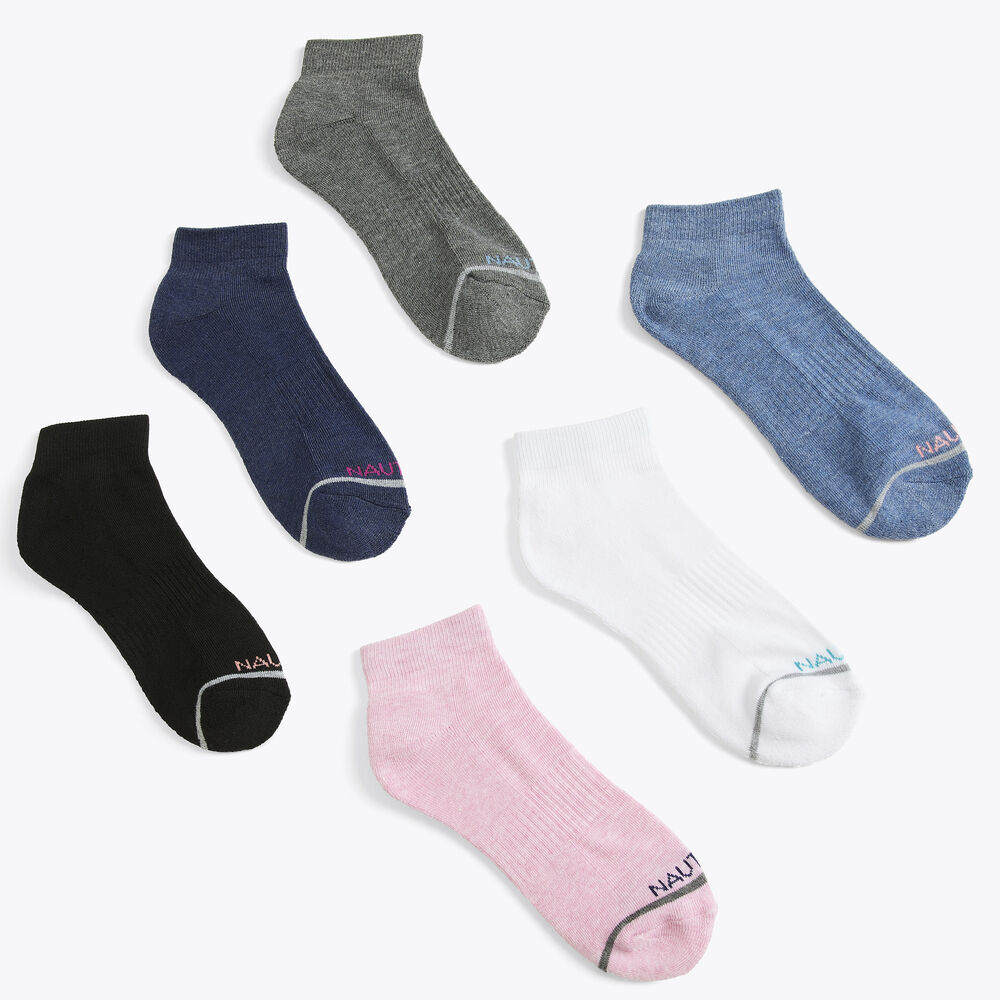ATHLETIC CORE QUARTER SOCKS, 6-PACK,Multi,large