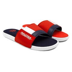 NAUTICA COMPETITION SLIDE IN RED COLORBLOCK,Nautica Red,large