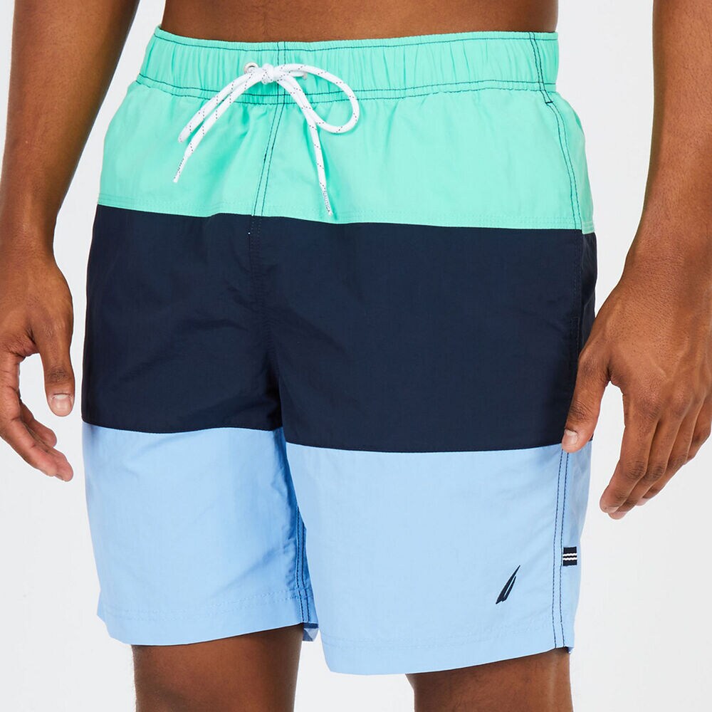Big & Tall Colorblock Swim Trunks,Mint Spring,large