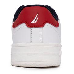 Boys' Side-Stripe Lace-Up Sneaker,Egret,large