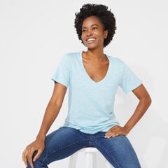 NAUTICA JEANS CO. V-NECK T-SHIRT,Ballard Blue,large