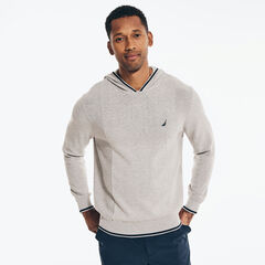 NAVTECH TEXTURED PULLOVER HOODIE,Grey Heather,large