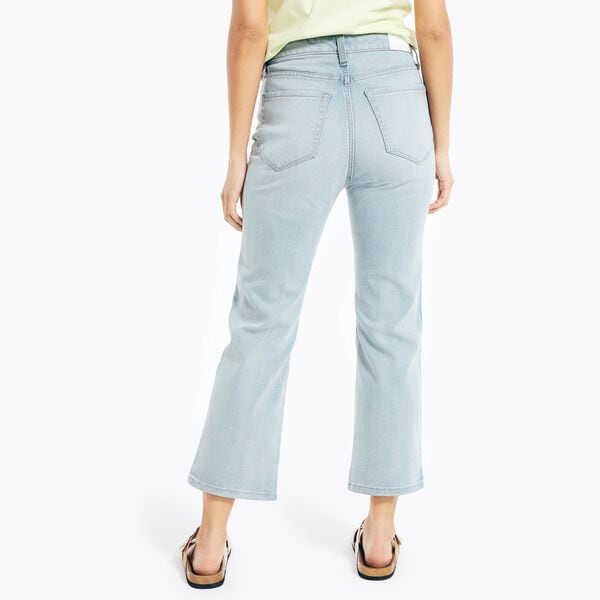 NAUTICA JEANS CO. TRUE FLEX HIGH-RISE DEMI-BOOT CROPPED DENIM