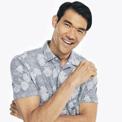 PRINTED HARBOR SHIRT,Ensign Blue,large