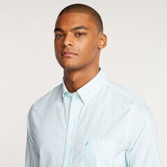 SLIM FIT WRINKLE-RESISTANT STRIPED SHIRT,Bali Bliss,large