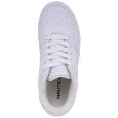 Boys' Logo Lace-Up Sneaker,Antique White Wash,large