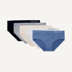 Seamless Heather Hipster Brief, 5-Pack,Grey Heather,large