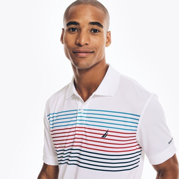 NAVTECH STRIPED CLASSIC FIT POLO