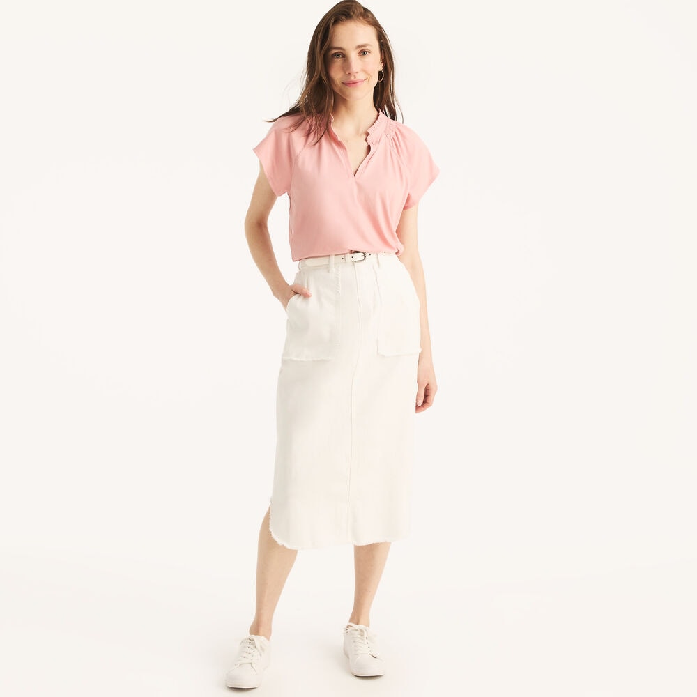 Solid Utility Skirt,Bright White,large