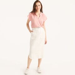 Solid Utility Skirt,Bright White,large