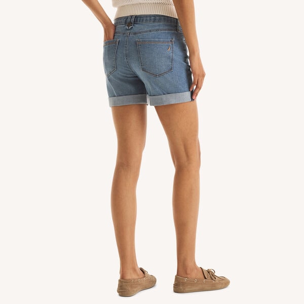 Cuffed Denim Short