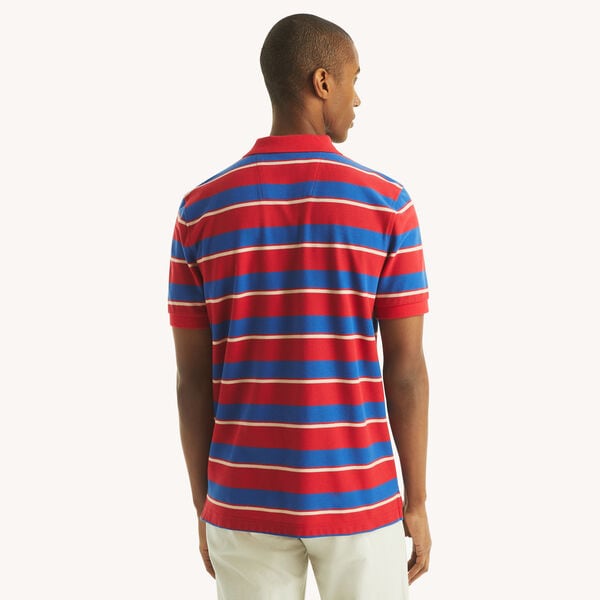 Classic Fit Striped Deck Polo