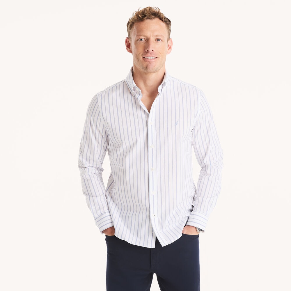 Slim Fit Wrinkle-Resistant Shirt,Bright White,large