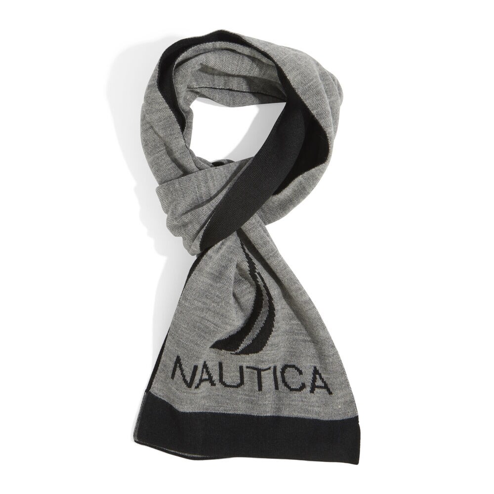 KNIT REGATTA SCARF,Grey Heather,large