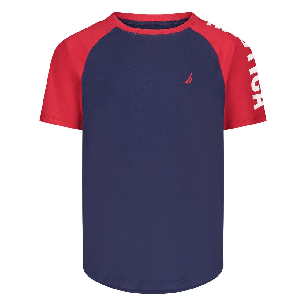 TODDLER BOYS' COLORBLOCK LOGO SLEEVE T-SHIRT (2T-4T),Melonberry,large