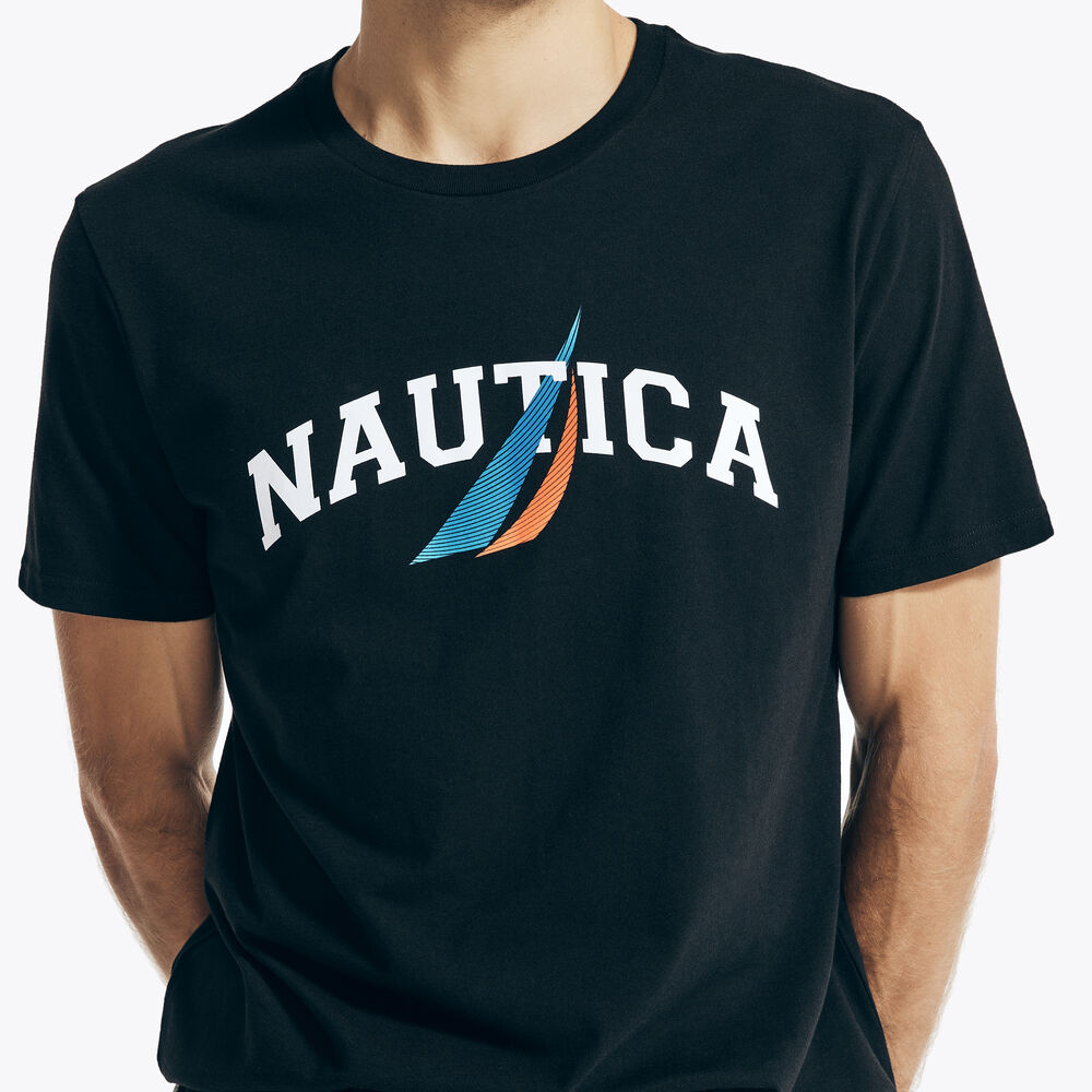 BRAND ICON LOGO GRAPHIC SLEEP T-SHIRT,True Black,large