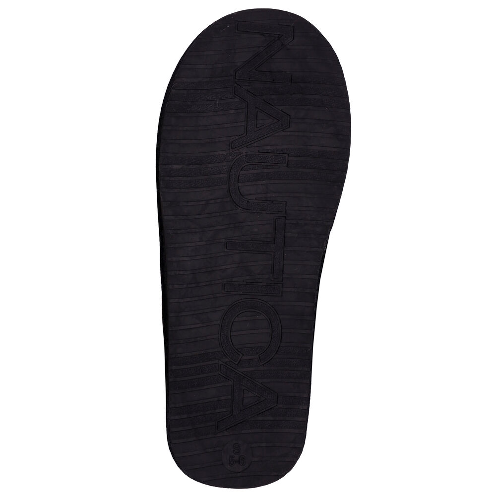 Faux-Fur-Lined Slipper,Black,large