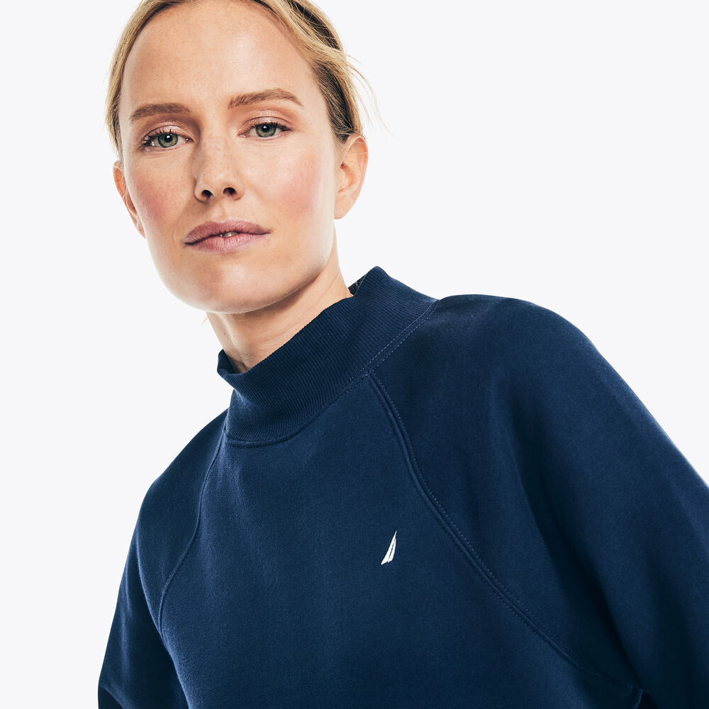 MOCK-NECK SWEATSHIRT,Stellar Blue Heather,large