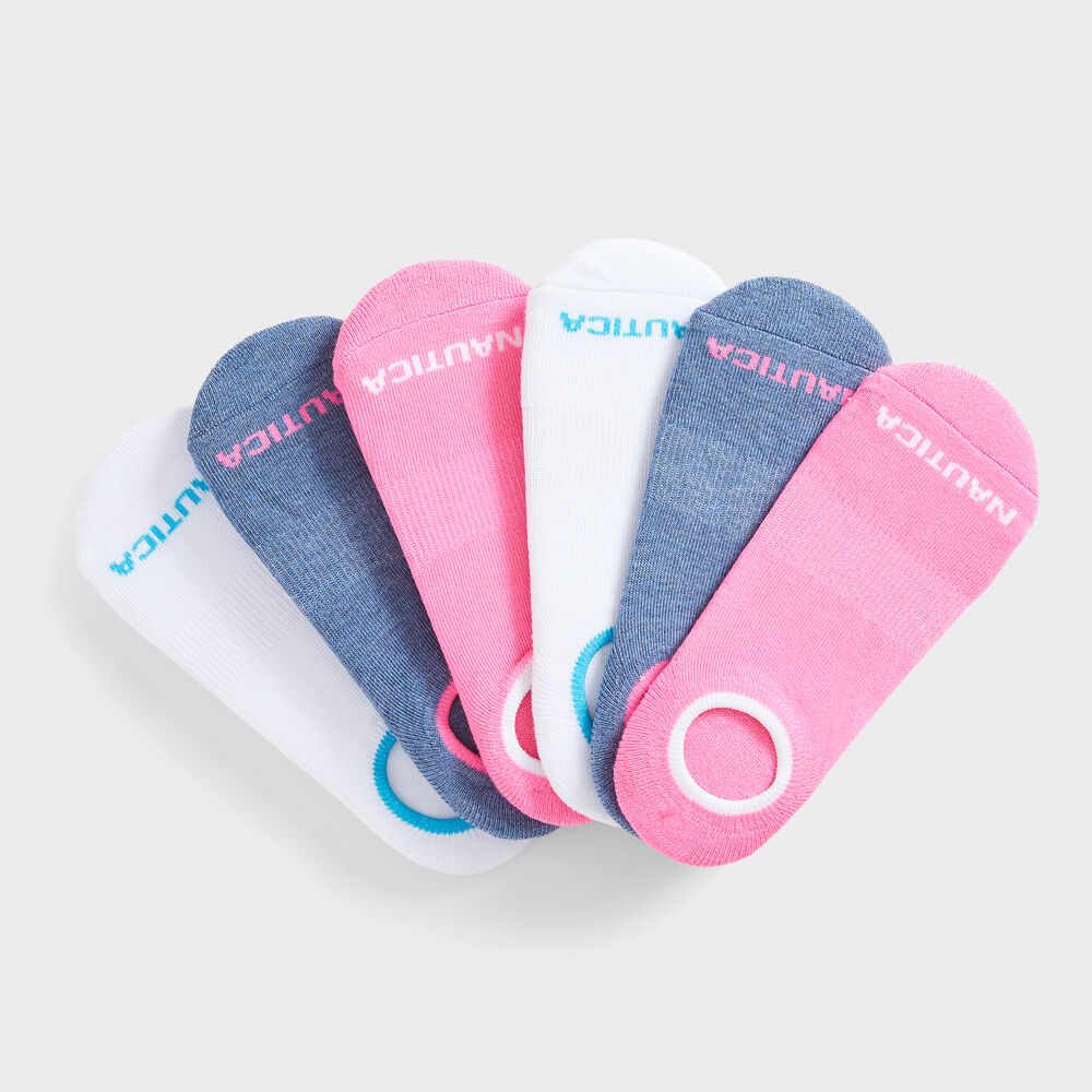 STRETCH LINER SOCKS, 6-PACK,Multi,large