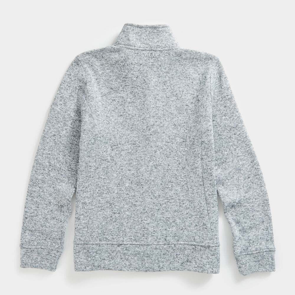 BRAND ICON FULL-ZIP FLEECE,Quarry Heather,large
