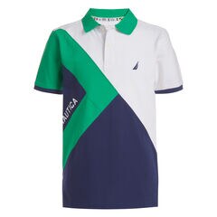 LITTLE BOYS' SHIPMATE COLORBLOCK HERITAGE POLO (4-7),Kelly Green,large