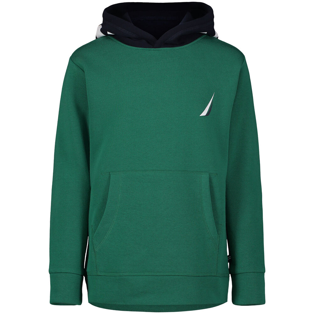 Boys' Logo Hoodie (8-20),Deep Forest Heather,large