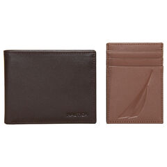 LOGO WALLET GIFT SET,Brown Stone,large
