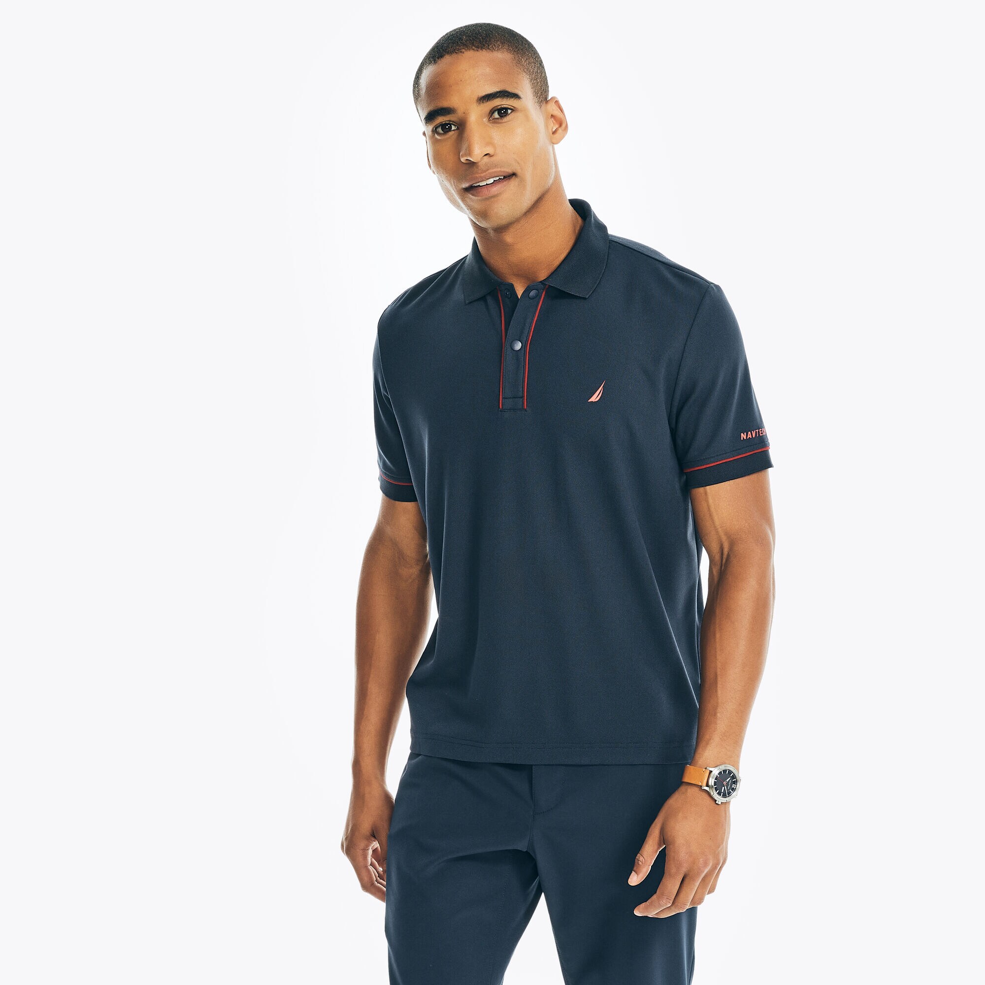 NAVTECH CLASSIC FIT POLO,Navy,large
