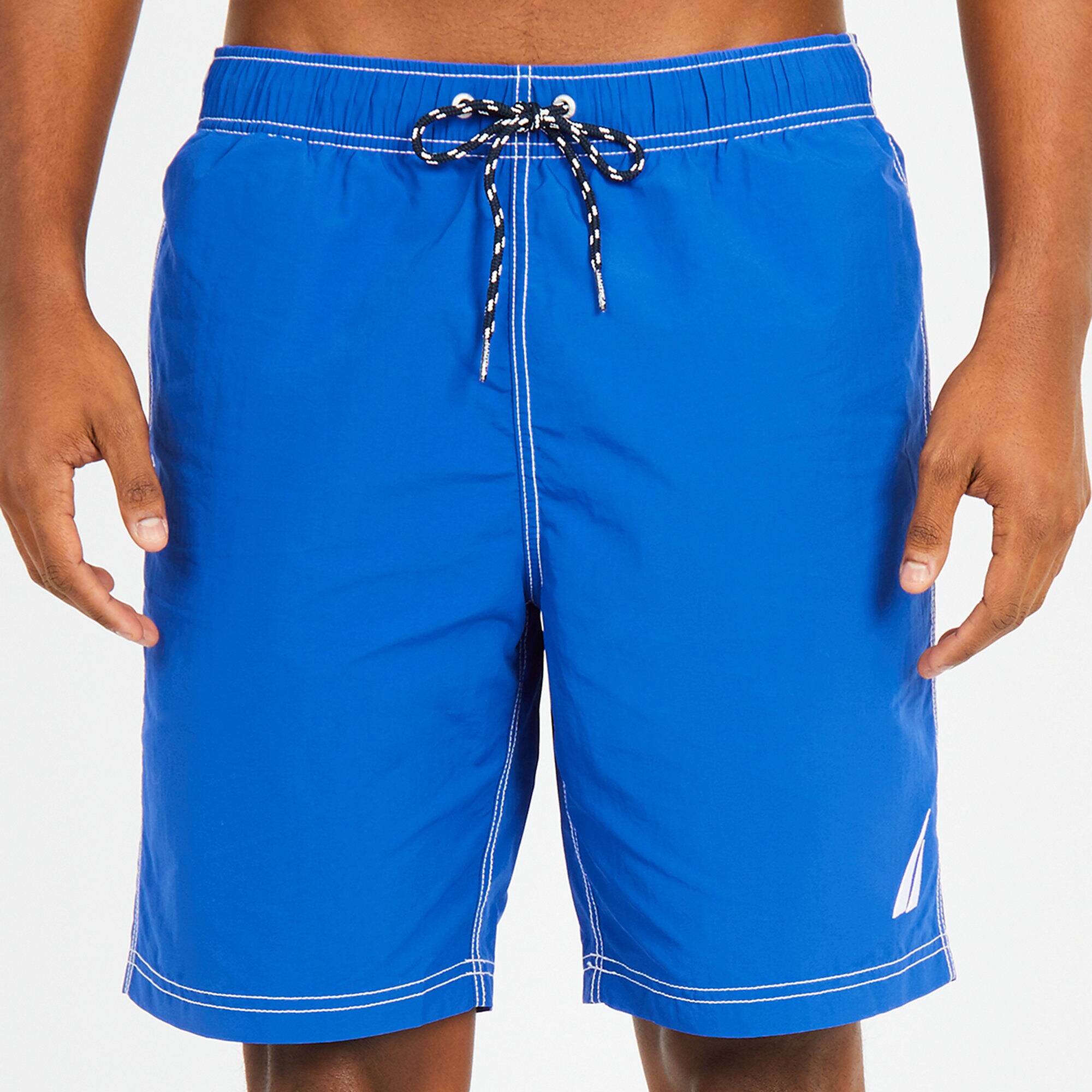 Big & Tall Anchor Full-Elastic Swim Trunks,Bright Cobalt,large