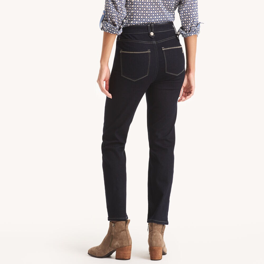 High-Rise Straight Denim,Ocean Depth Heather,large