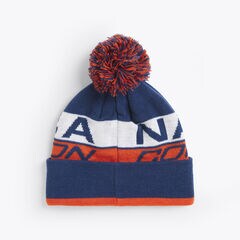 COMPETITION LOGO POM-POM BEANIE,Navy,large