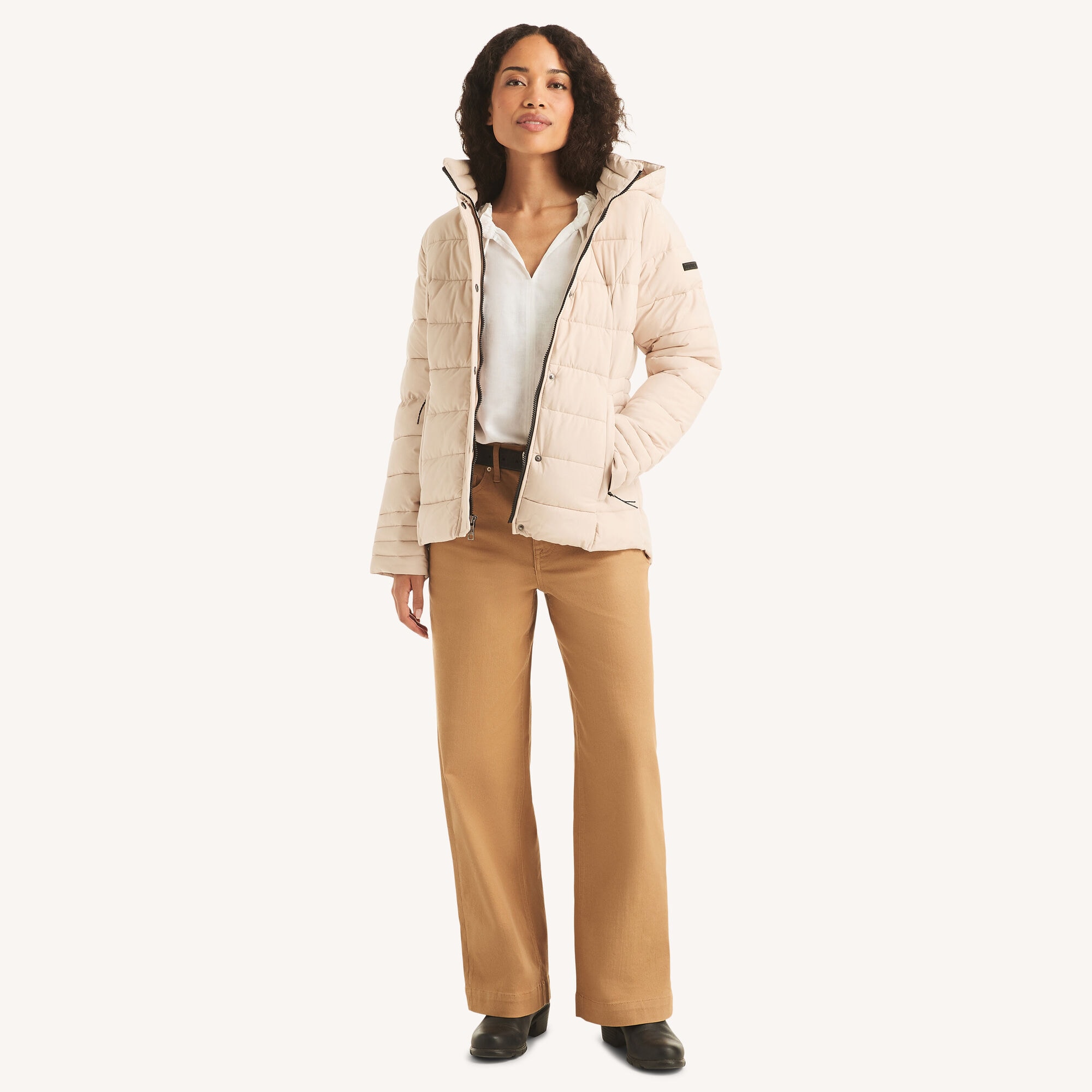 Packable Puffer Jacket,Champagne,large