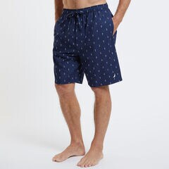 8" ANCHOR PRINT SLEEP SHORT,Peacoat,large