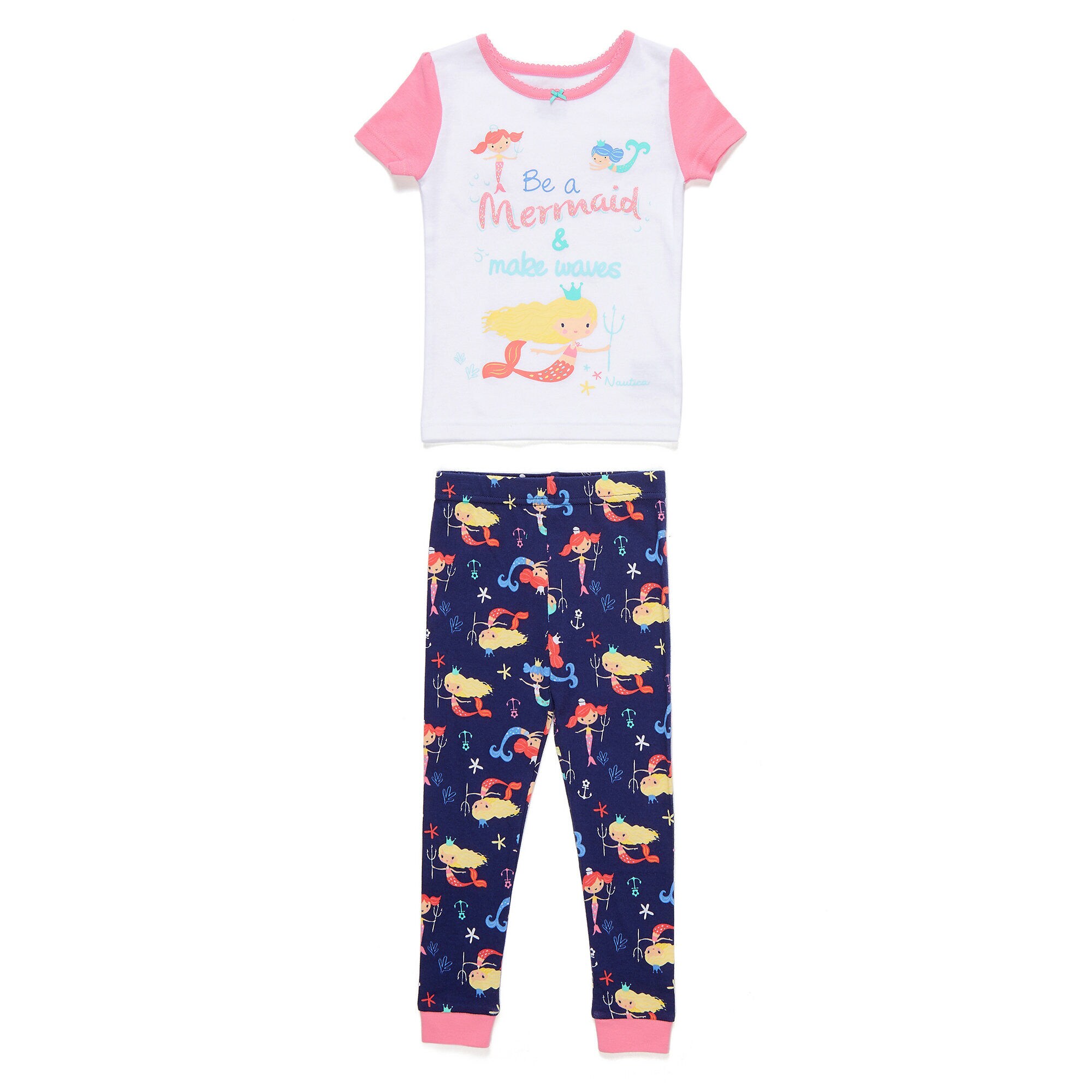 Toddler Girls' Be a Mermaid PJ Pants Set (2T-4T),Castaway Aqua,large