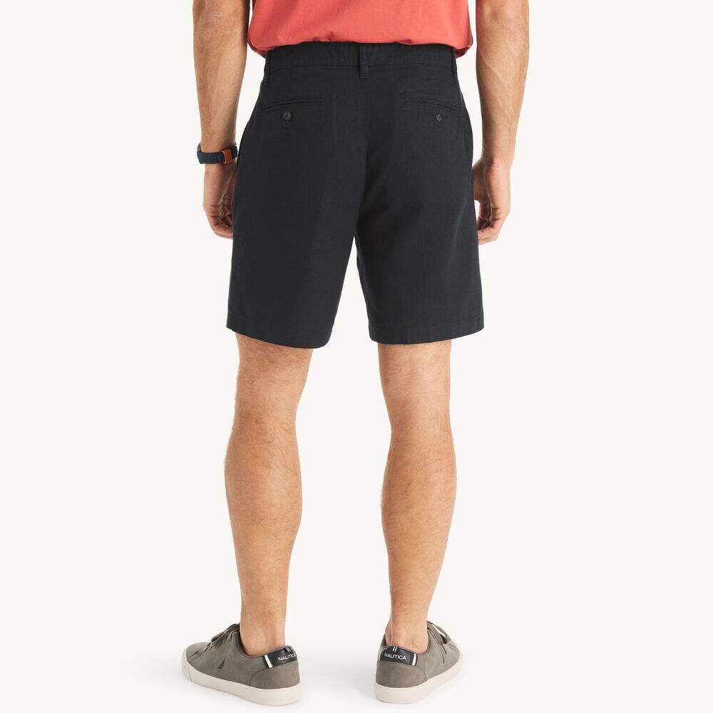 8.5" Linen Deck Short,Navy,large