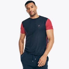 NAVTECH SUSTAINABLY CRAFTED COLORBLOCK T-SHIRT,Navy,large