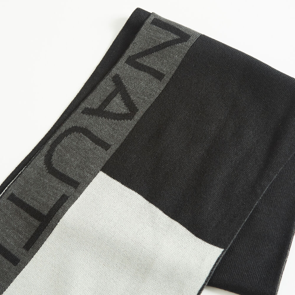 COLORBLOCK LOGO SCARF,True Black,large