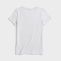 STRIPE SEQUIN LOGO T-SHIRT,Bright White,large