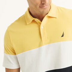 Classic Fit Colorblock Polo,French Vanilla,large