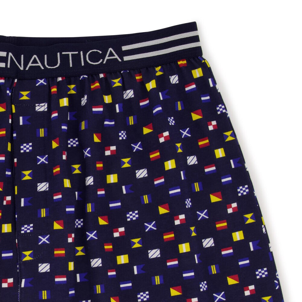 FLAG PRINT KNIT BOXER,Delphinium Blue,large
